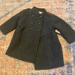 Girls gray pea coat
